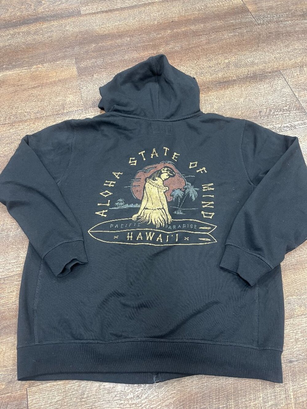 Pacific Creations Hawaii Aloha State of Mind Full Zip Hoodie L
